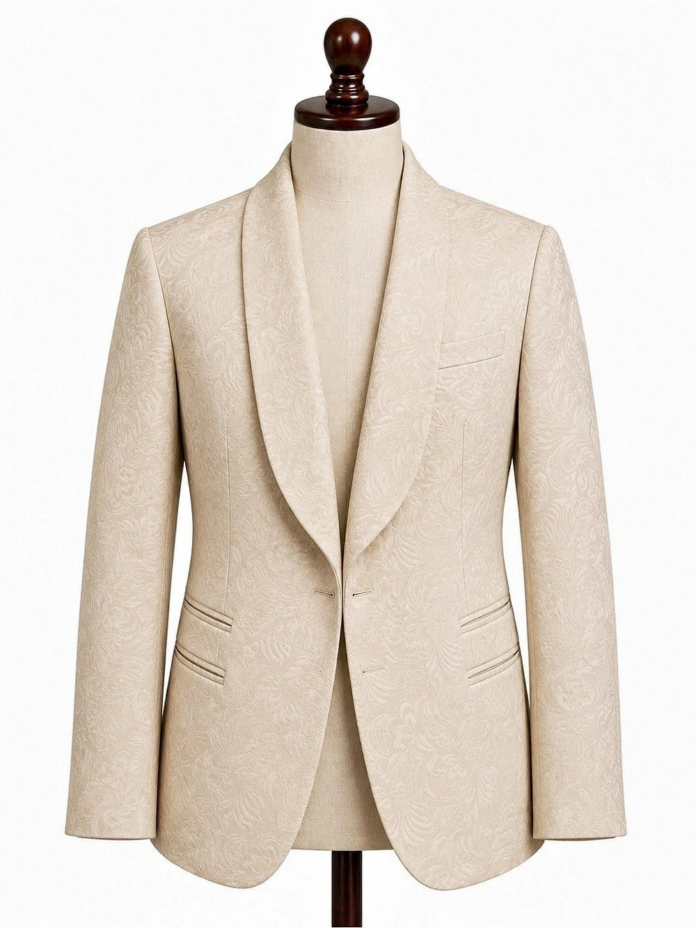 Men's Cream Shawl Collar Blazer Like New 38R